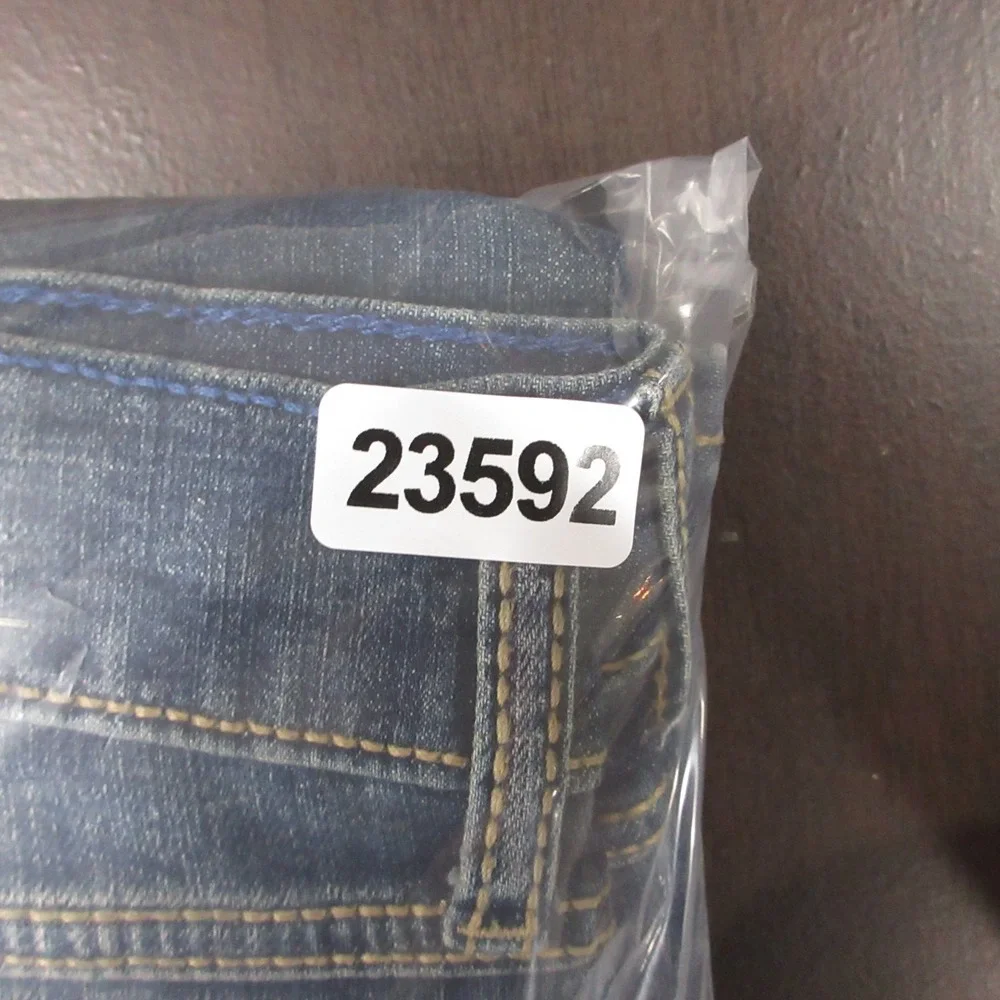 Wrangler Retro Jeans Mens 36x34 Blue Slim Boot Faded Whisker Cowboy Denim Pants